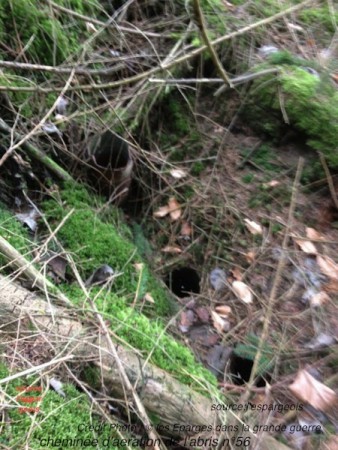 Ce qui reste de l'aération de l'abri 56